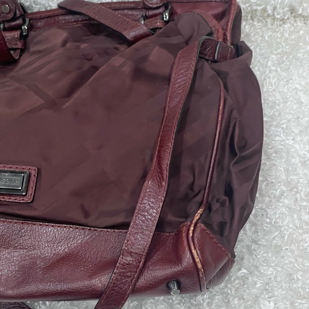 Burberry Leather Trimmed Exploded Check Tote - image 7